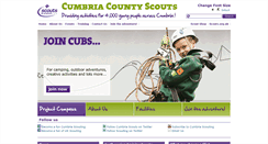 Desktop Screenshot of cumbriascouts.org.uk
